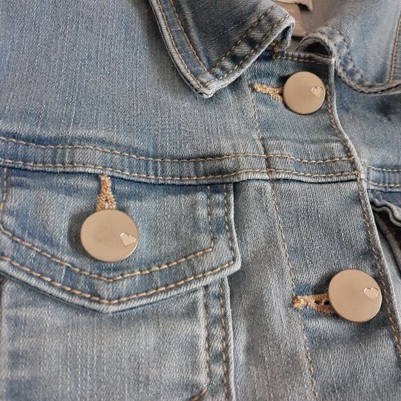 The Children's Place Girl's Size Medium (7/8) Light Wash Denim Jean Jacket - Picture 5 of 11